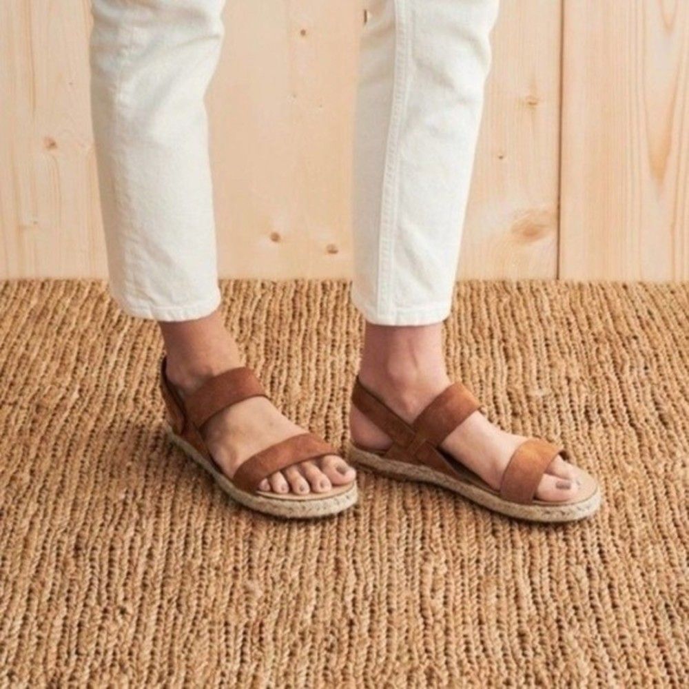 Jenni Kayne Suede Italian Leather Espadrille Sandals